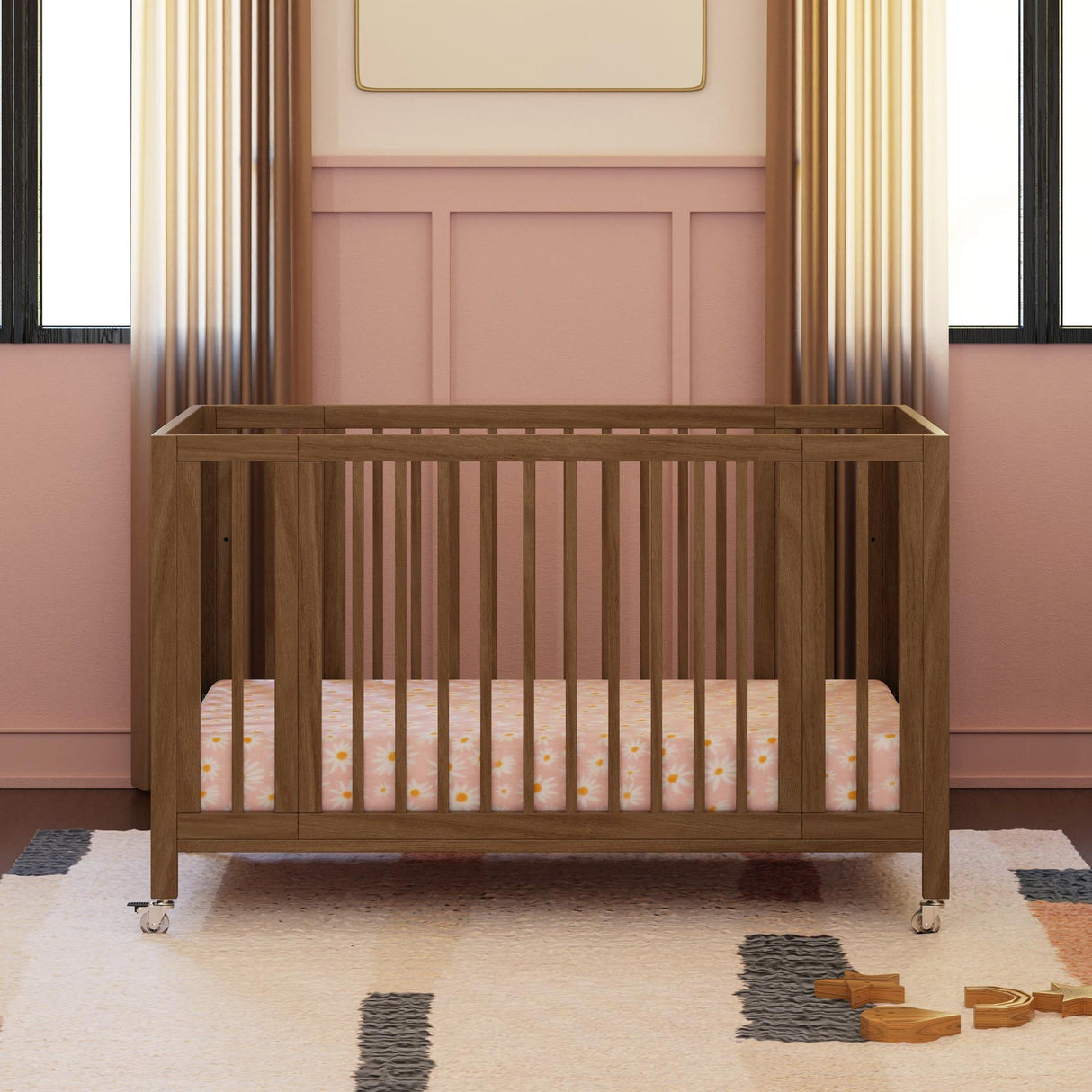Babyletto Rolli 9-in-1 Convertible All-Stages Crib with Bassinet & Toddler Bed Conversion Kits