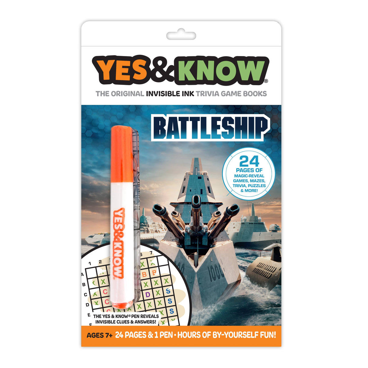 Yes & Know® Invisible Ink Trivia Game Books- Battleship