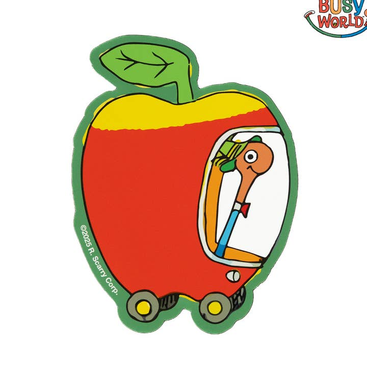 Richard Scarry Apple Car Sticker