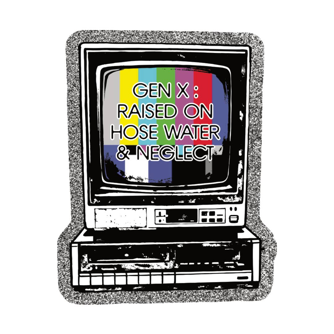 Funny Gen X Era TV Vinyl Sticker