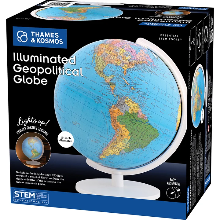 Illuminated Geopolitical Globe