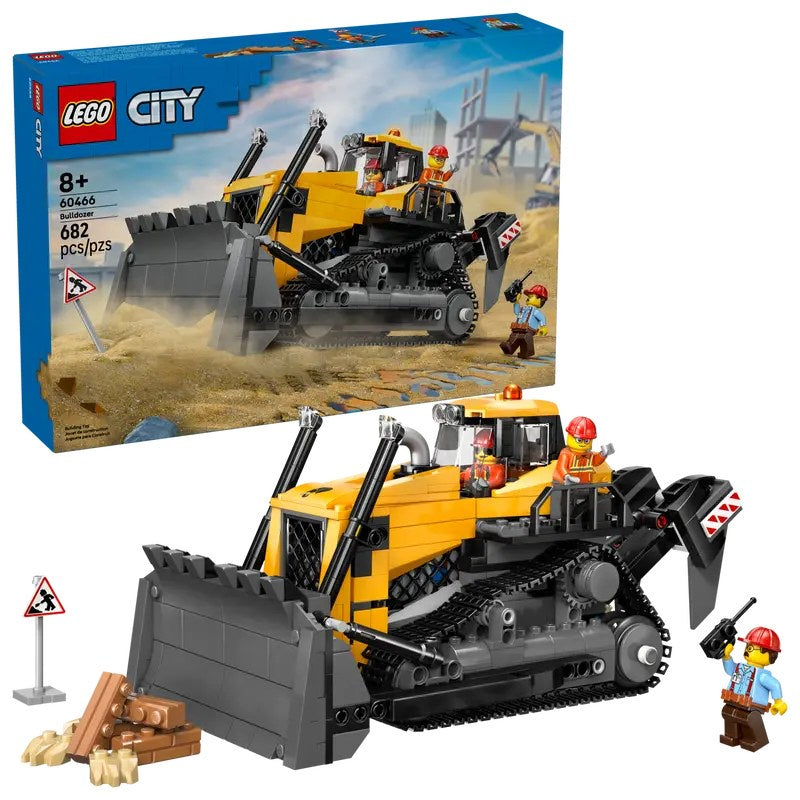 City Yellow Bulldozer Front Lo