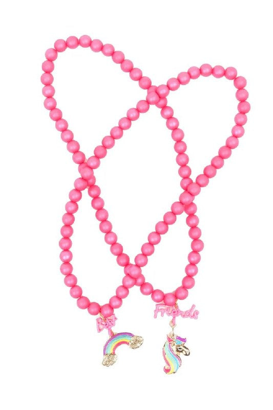 Best Friends Rainbow Unicorn Necklaces