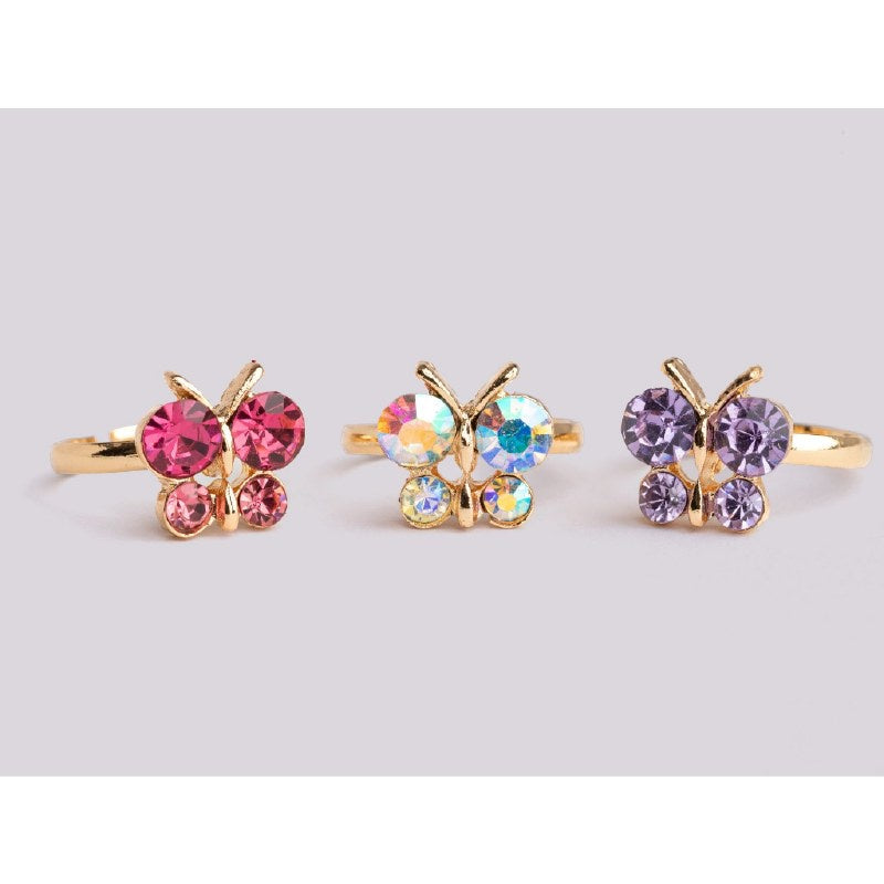 Butterfly Gem Rings