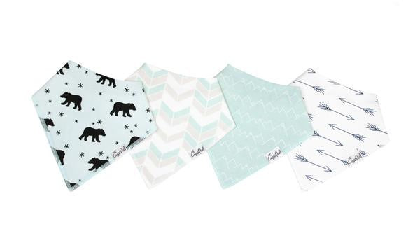 4 PACK BABY BANDANA BIBS - ARCHER
