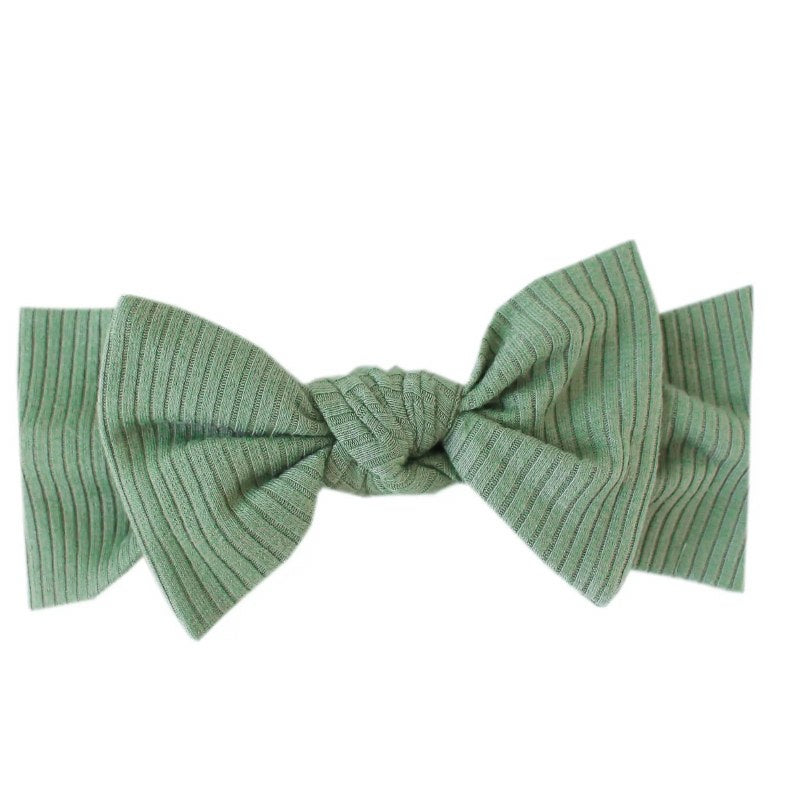 Knit Headband Bow Clover Rib
