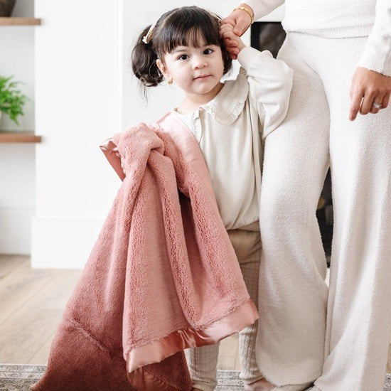 Satin Receiving Blanket Peach