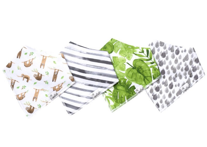 4 PACK BABY BANDANA BIBS - NOAH