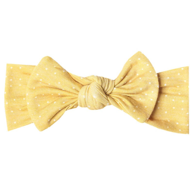 Knit Headband Bow Marigold