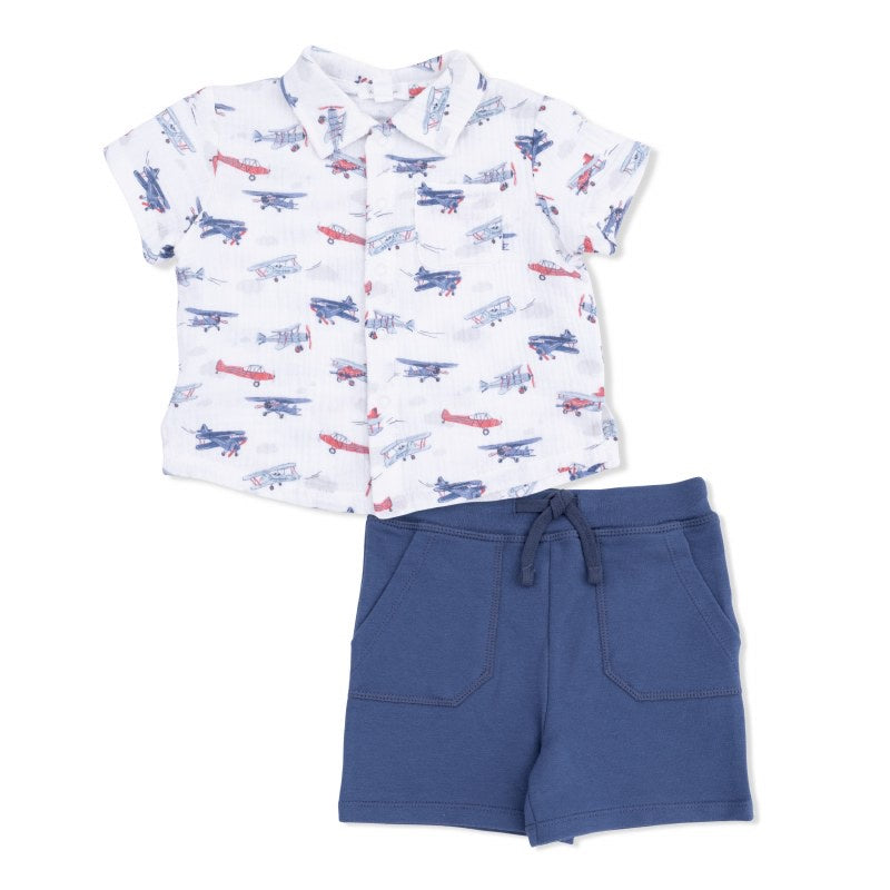 Vintage Planes Polo Set