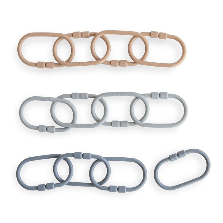 Chain Link Rings Natural/Stone