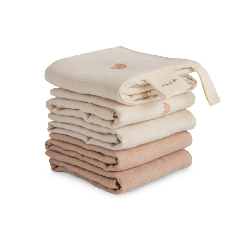 Muslin Washcloth Rainbow Combo