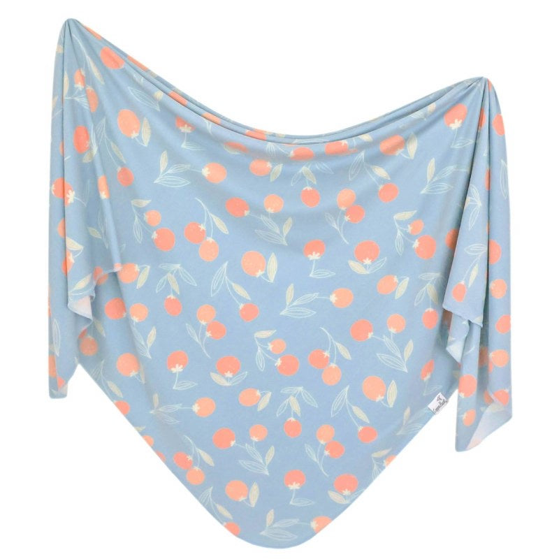 KNIT SWADDLE BLANKET - CLEMENTINE