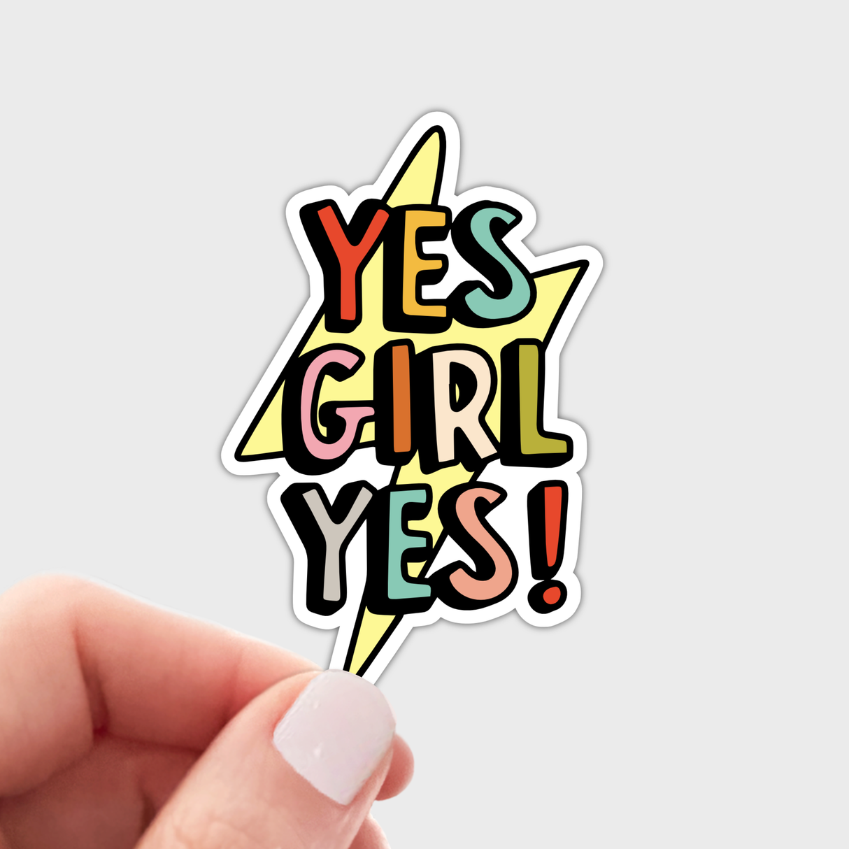 Yes Girl Yes! Sticker - woman, women, mom, girl, cute, pink