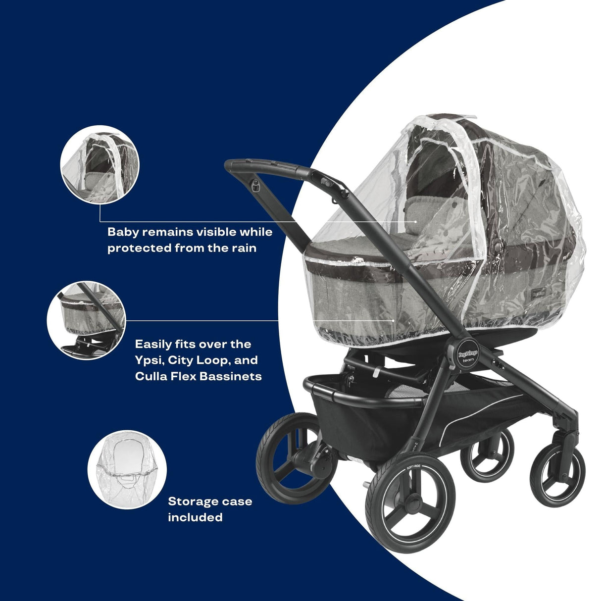 PEG Bassinet Rain Cover for YPSI / Veloce / Vivace