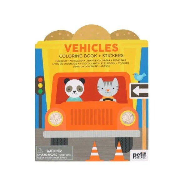 Vehicles Coloring Book + Stick