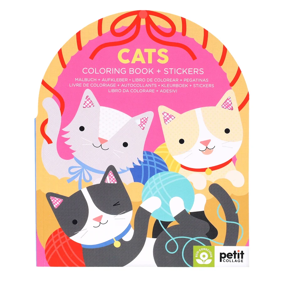 Cats Coloring Book and Sticker