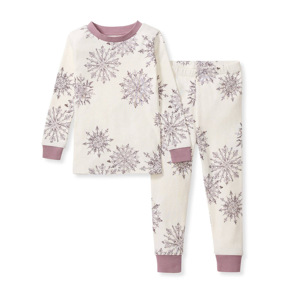 Elegant Snowflakes Organic Cotton Two-Piece Pajamas