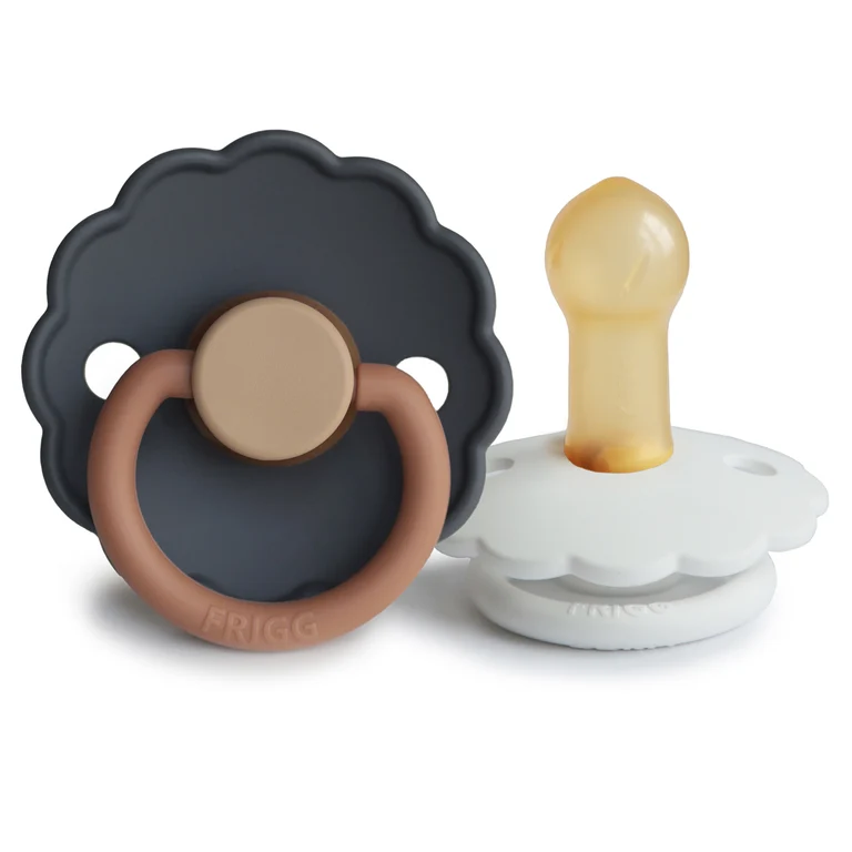 FRIGG Daisy Natural Rubber Pacifier 2-Pack 6-18 Months