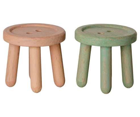 Stool set, Mouse, Light rose/Light mint