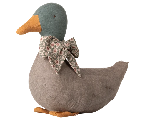 Duck with Bow, Grey