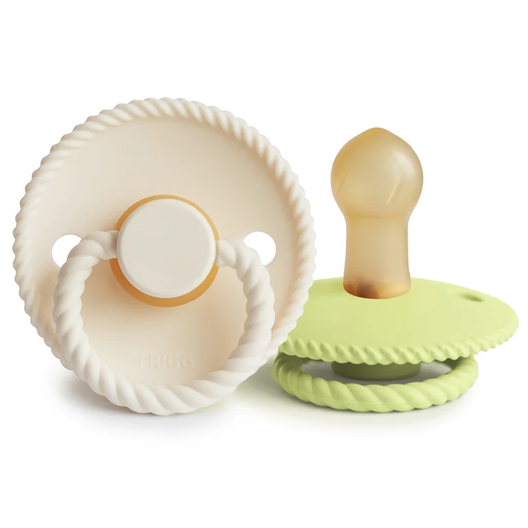 FRIGG Rope Natural Rubber Pacifier 2-Pack 6-18 Months