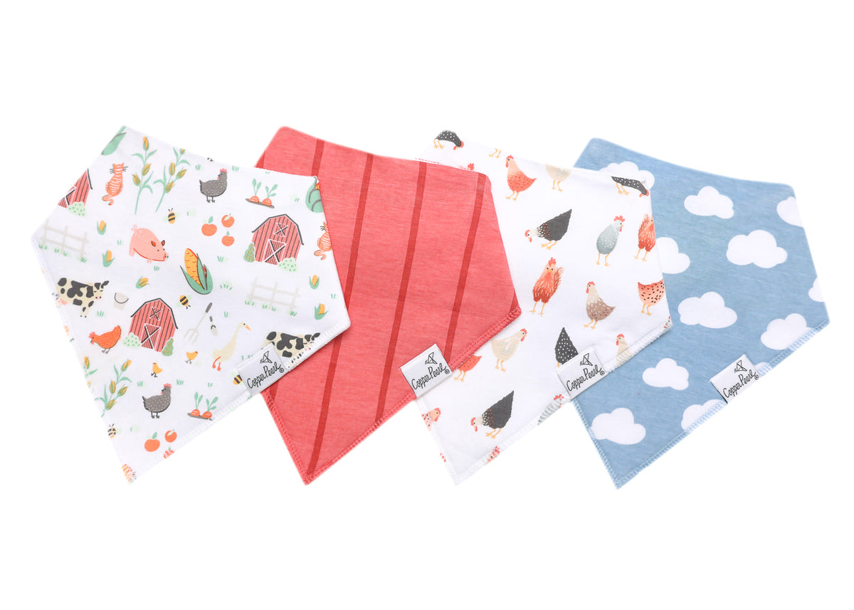 4 Pack Baby Bandana Bibs