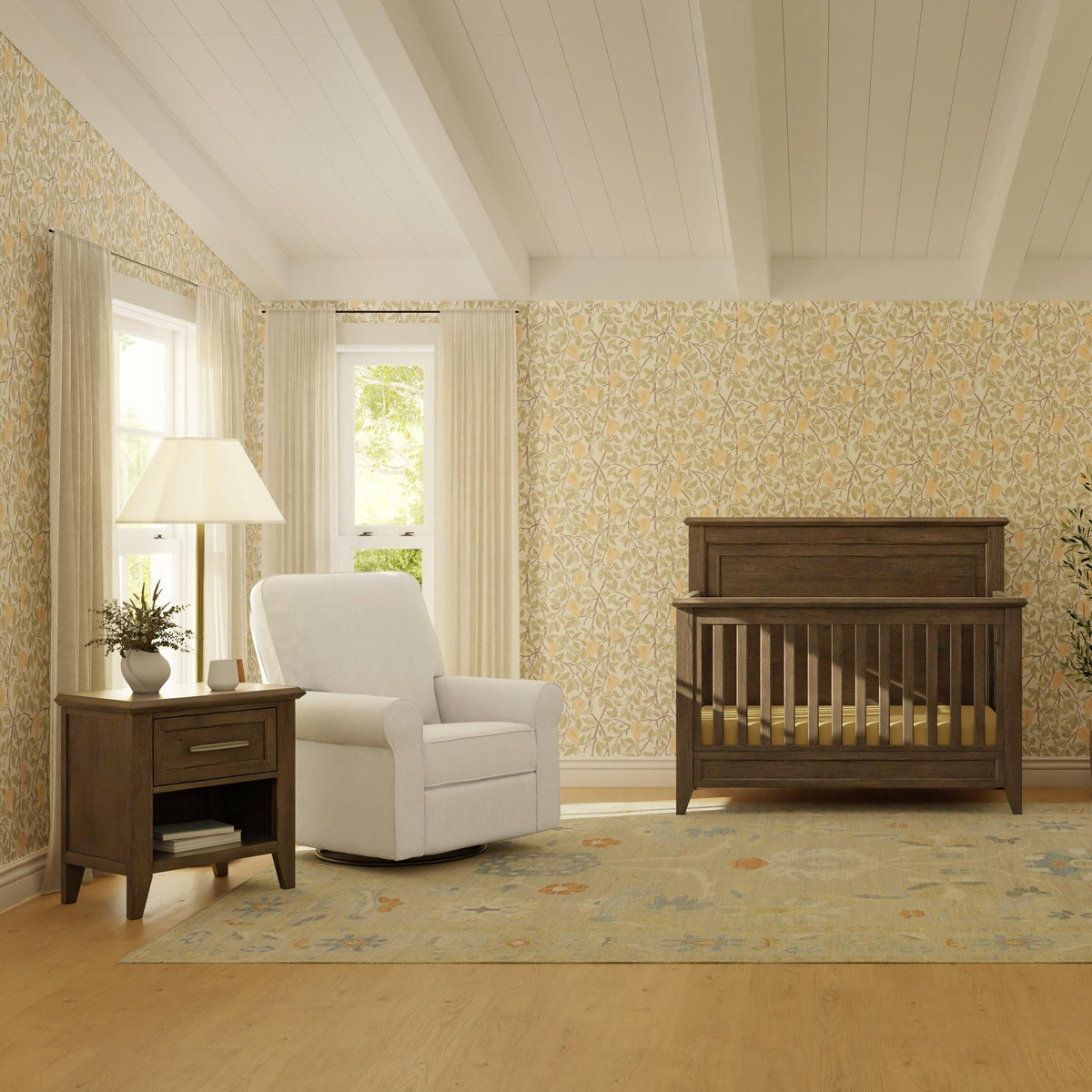 Monogram by Namesake Barrow Rustic 4-in-1 Convertible Flat Top Crib