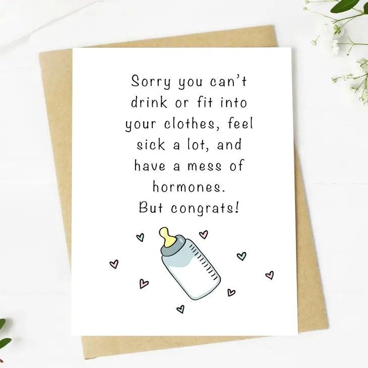 Sorry You Can't Drink Card
