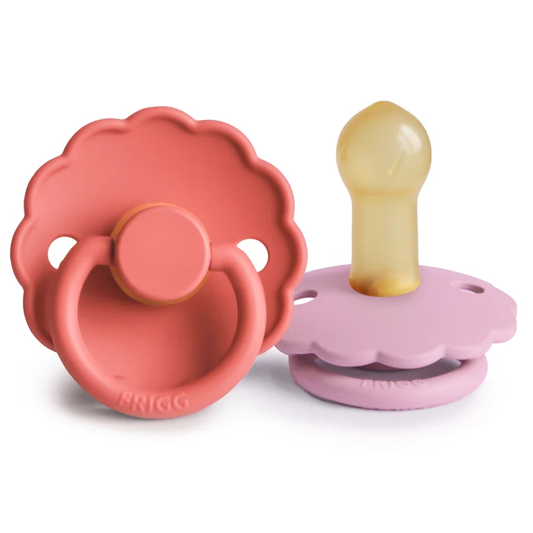 FRIGG Daisy Natural Rubber Pacifier 2-Pack 0-6 Months