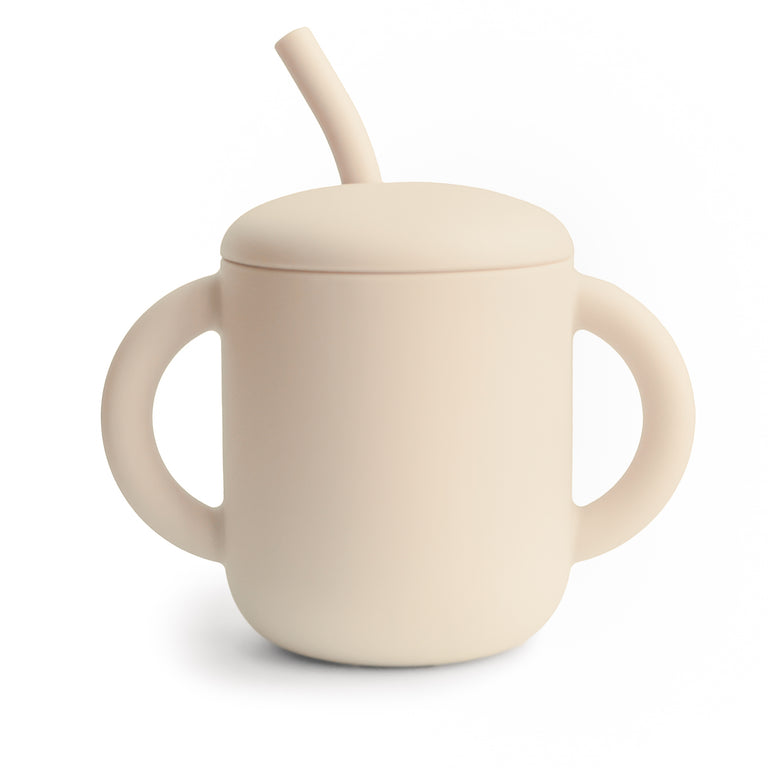 Silicone Training Cup + Straw