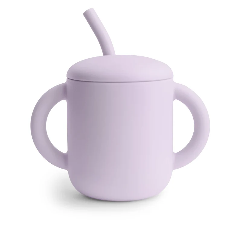 Silicone Training Cup + Straw
