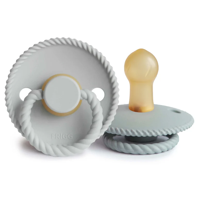 FRIGG Rope Natural Rubber Pacifier 2-Pack 6-18 Months