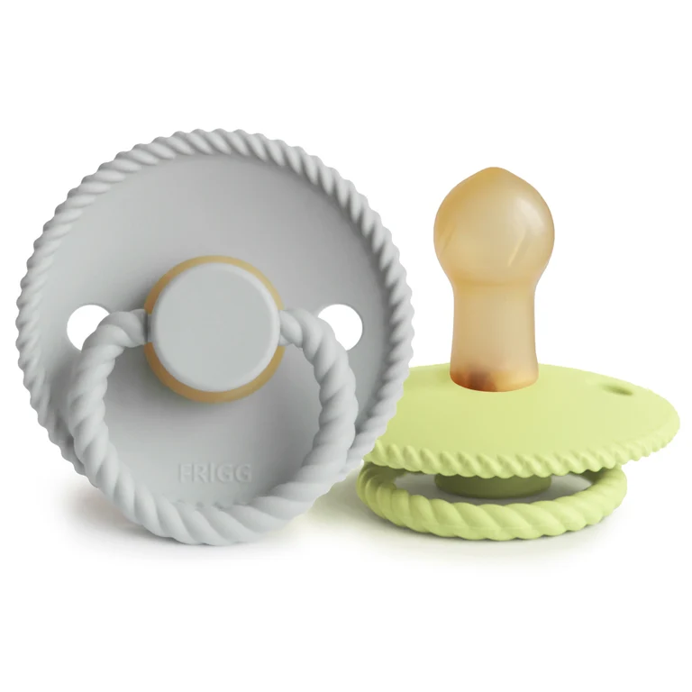 FRIGG Rope Natural Rubber Pacifier 2-Pack 6-18 Months