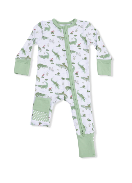 Zipper Footie Aligators