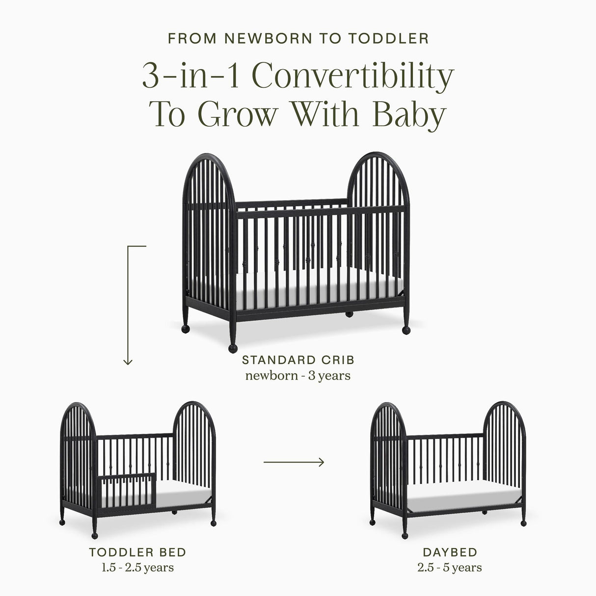 Namesake Alouette 3-in-1 Convertible Spindle Crib