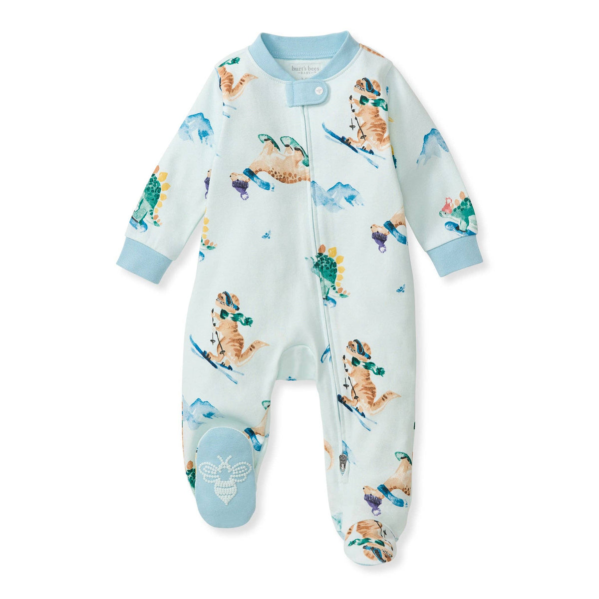 Snow Riding Dinos Organic Cotton Sleep & Play