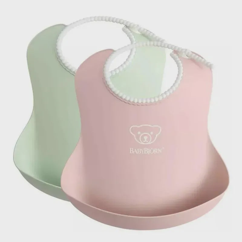 Baby Bib Powder Green/Pink