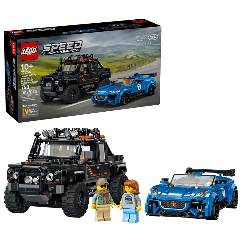 Speed Champions Jaguar F-TYPE Project 7 & Land Rover Defender Classic