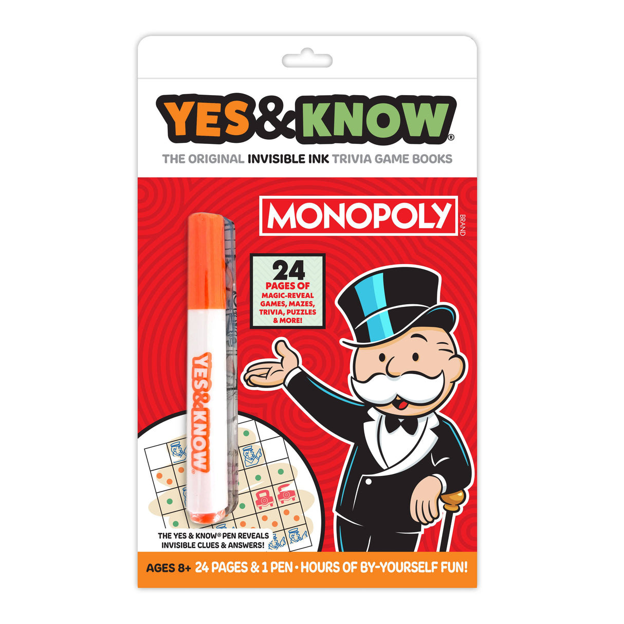 Yes & Know® Invisible Ink Trivia Game Books- Hasbro Monopoly