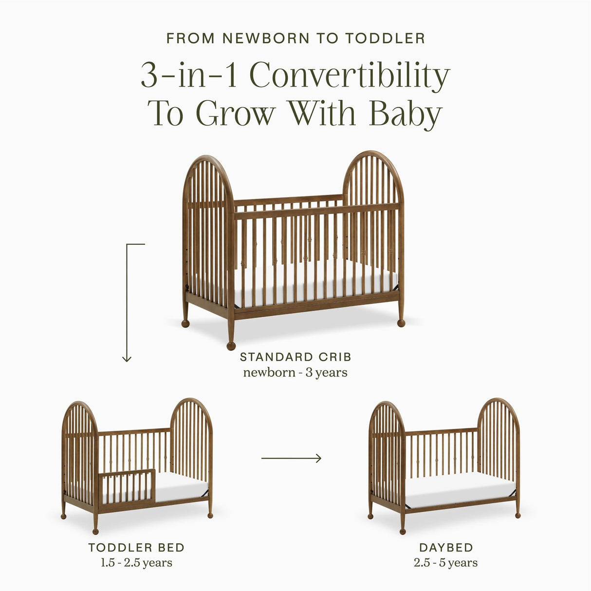 Namesake Alouette 3-in-1 Convertible Spindle Crib
