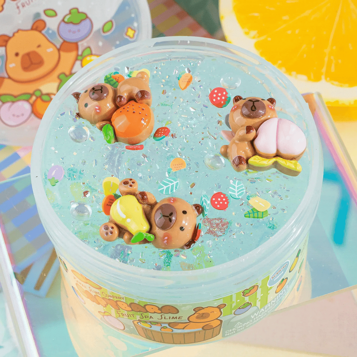 Capybara Fruit Spa Slime