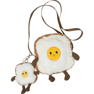 Fuzzy Crossbody Bag and Matching Keychain Toast