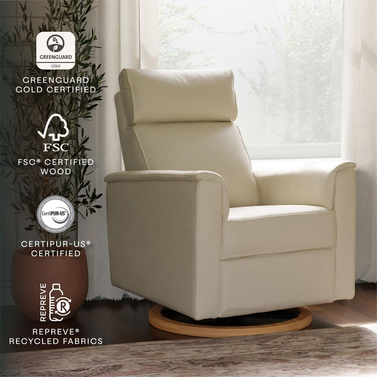 Namesake Willa Plus Power Glider Recliner + Power Headrest