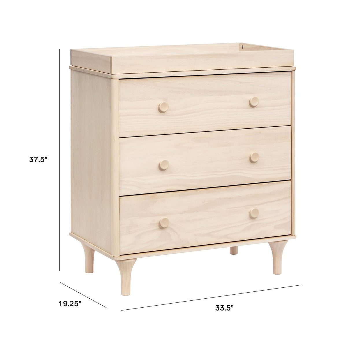 Babyletto Lolly 3-Drawer Changer Dresser with Removable Changing Tray