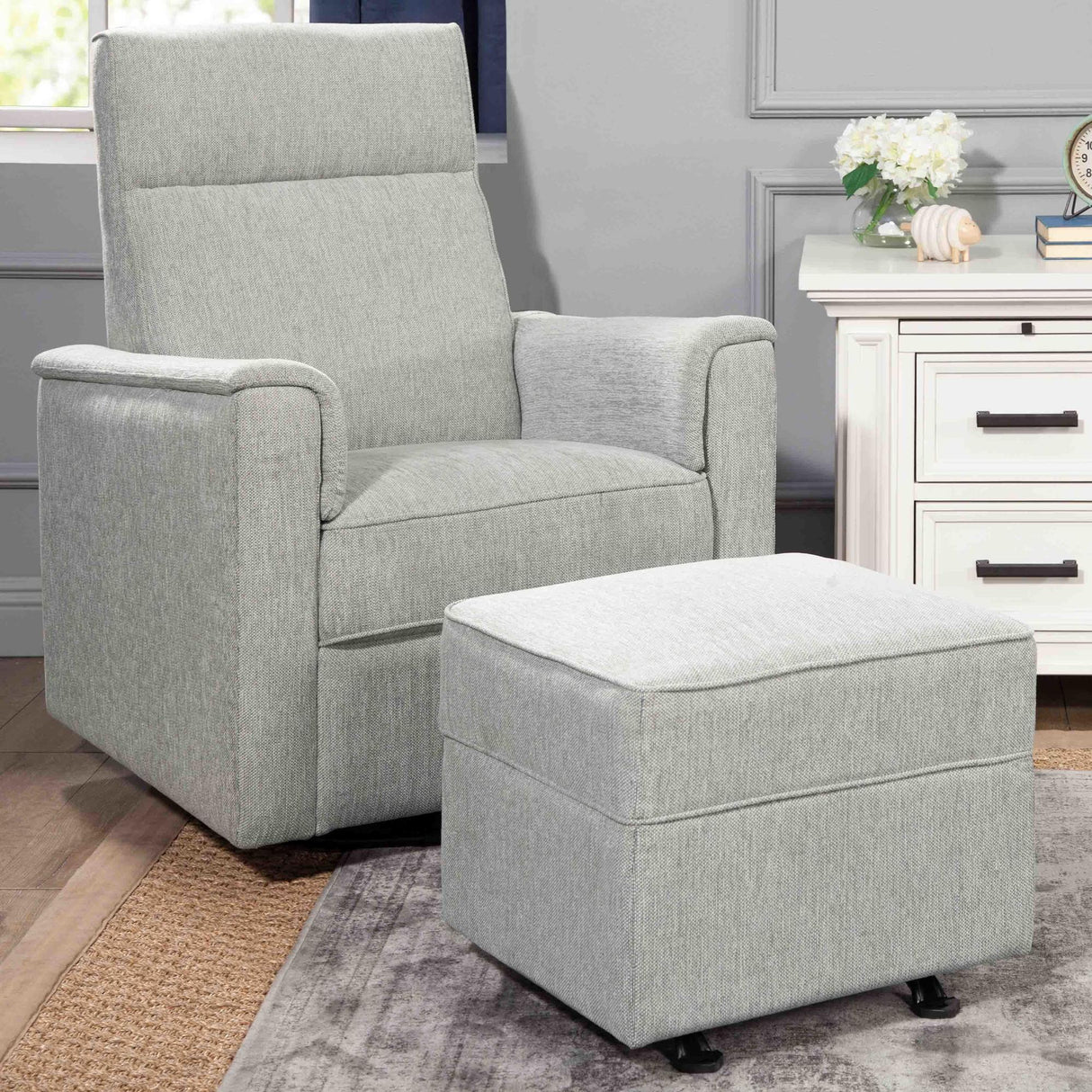 Namesake Willa-Alden Gliding Ottoman