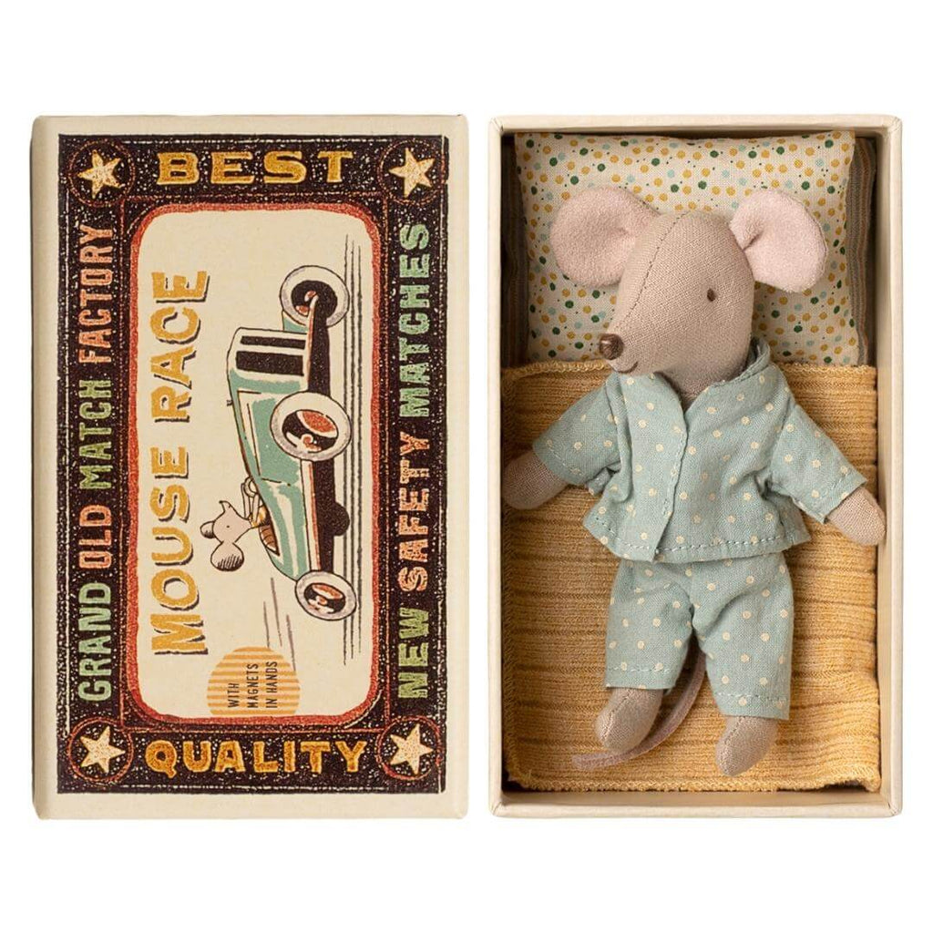 Little Brother Mouse in a Matchbox Blue