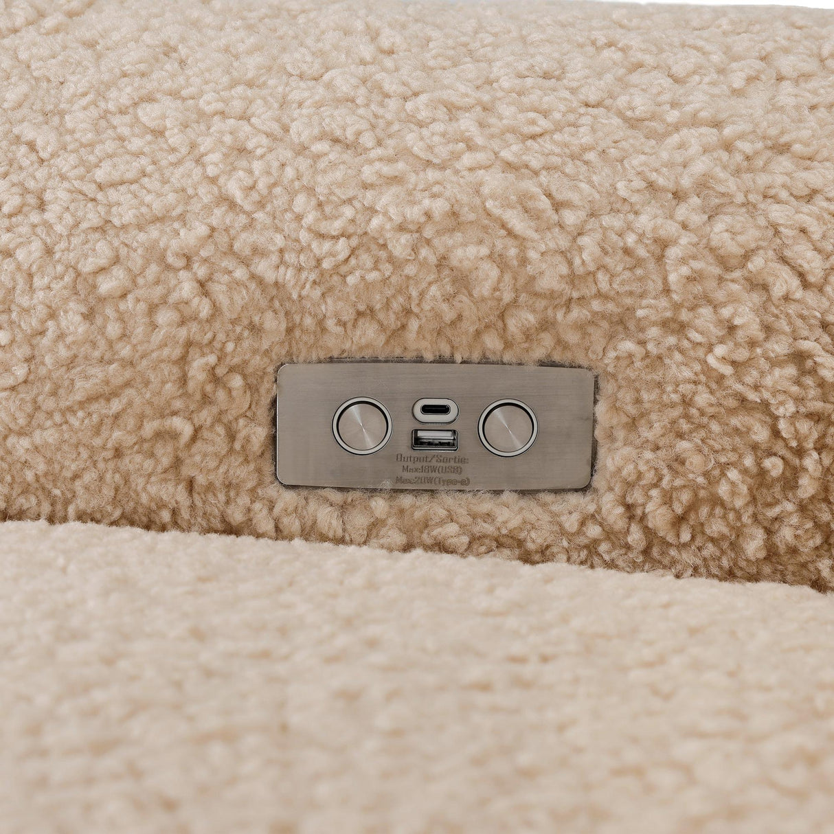 Babyletto Sunday Power Recliner and Swivel Glider in Shearling