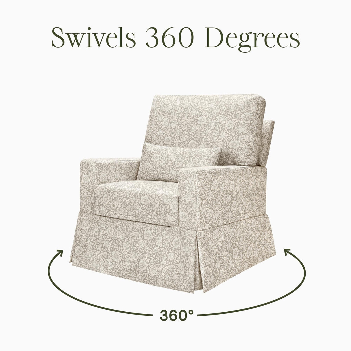 Morris & Co. x Namesake Crawford Pillowback Comfort Swivel Glider