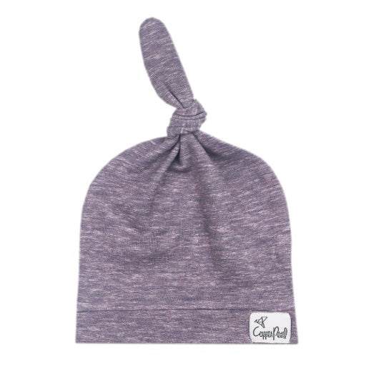 TOP KNOT HAT - VIOLET